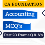 MCQs For CA Foundation Accounting
